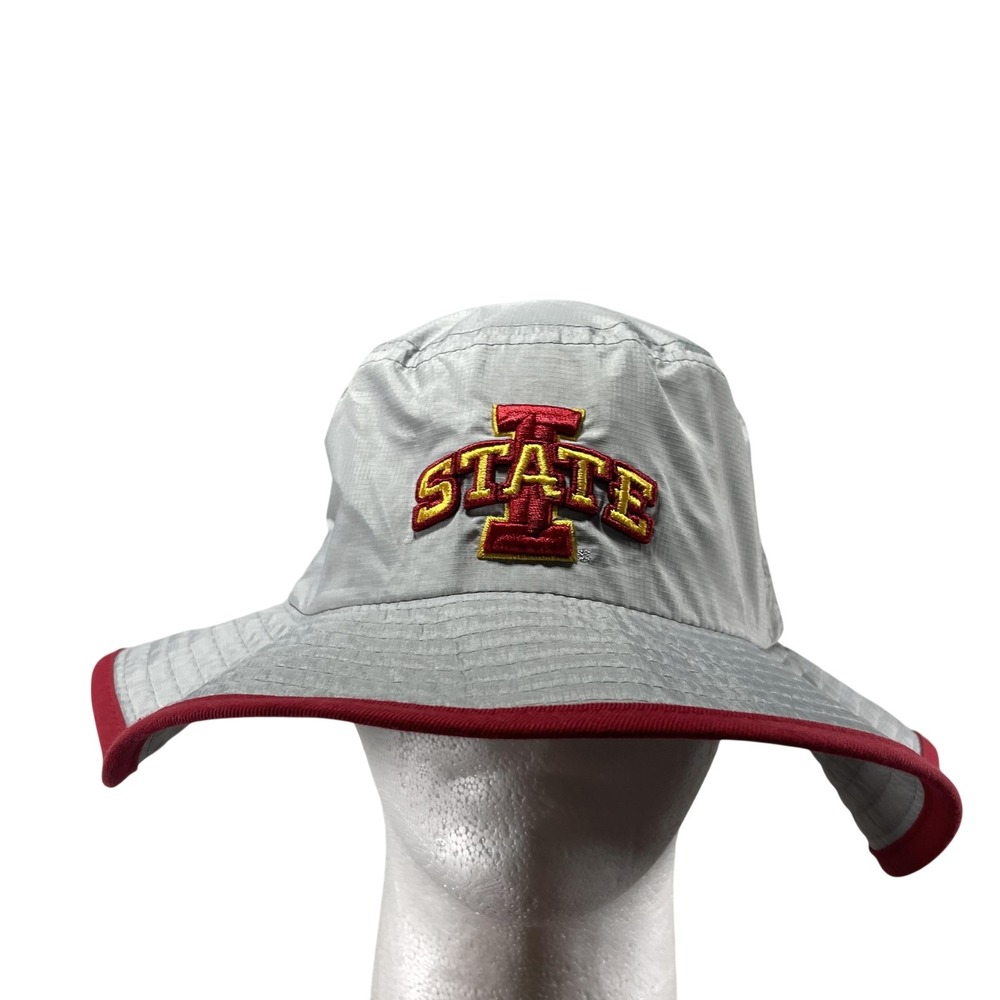 Iowa State Cyclones Hat Bucket Mens Medium‎ Gray Red NCAA College Zephyr Boonie